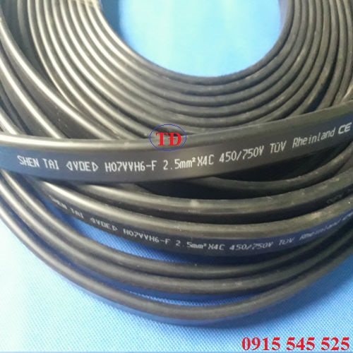 Cáp dẹt cầu trục hiệu Sheng Tai loại 4Cx2.5