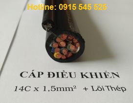 Cáp điều khiển cầu trục 14Cx1.5mm2 + Lõi thép chịu lực