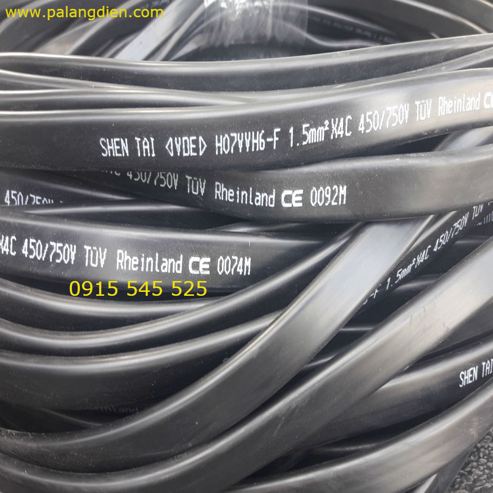 Dây cáp điện dẹt 4Cx1.5mm2 Dây cáp điện dẹt 4Cx1.5mm2