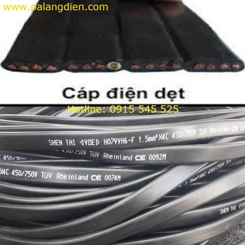 dây cáp điện dẹp cho cầu trục